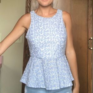 BLUE FLOWER TEA CUP TOP